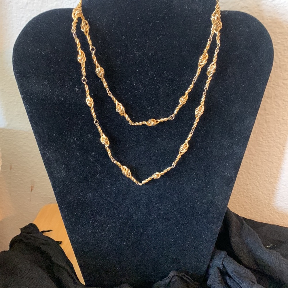 Vintage Gay Boyer Knot-Chain Necklace